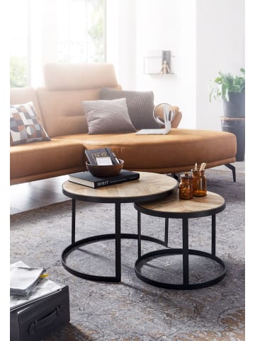 FineBuy Couchtisch in Braun / Akazie / 60x60x41