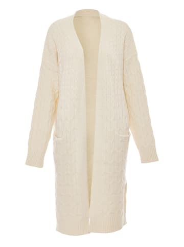 Tanuna Damen Strickjacke in Wollweiss