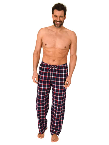 NORMANN Flanell Schlafanzug Pyjama Hose Karo - 76576 in rot