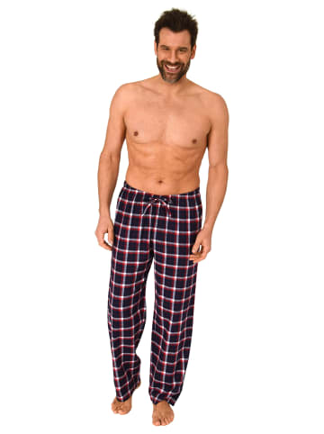 NORMANN Flanell Schlafanzug Pyjama Hose Karo in rot