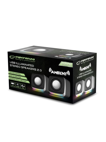 Esperanza 2.0 Lautsprecher USB LED Regenbogen