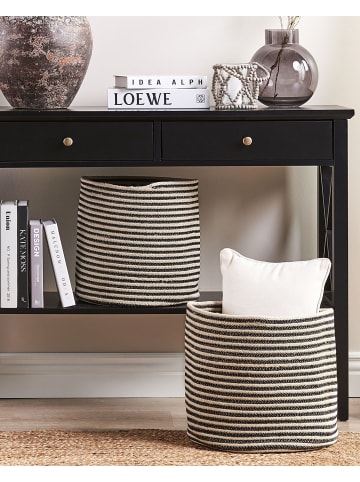 Beliani 2er-Set Korb YERKOY in Beige/Schwarz