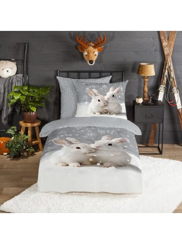 Traumschlaf Bettwäsche Kuschelkaninchen in grey
