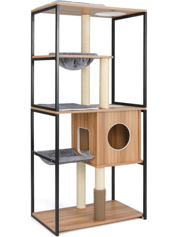 COSTWAY 160cm Kratzbaum Holz in Hellbraun