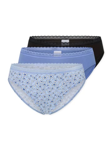 Schiesser Slip Modern Multi in hellblau, blau, schwarz