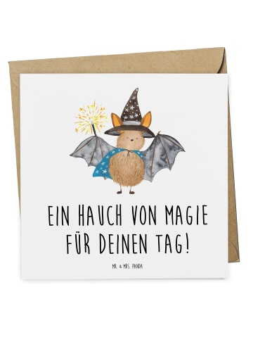 Mr. & Mrs. Panda Gutscheinkarte Zaubershow Momente mit Spruch in Weiß