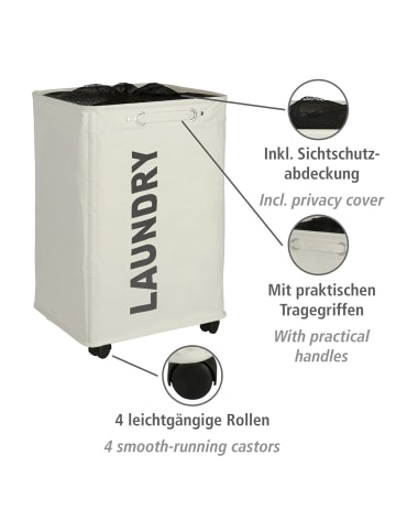 Wenko Wäschesammler Quadro Beige, Wäschesammler Mod. Quadro Beige in Beige