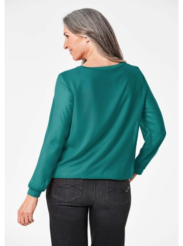 GOLDNER Kurzgröße:  Schlupfbluse Schlupfbluse in dunkelgrün