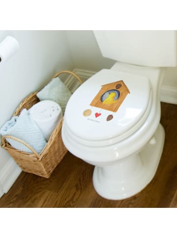 Mr. & Mrs. Panda Toilettendeckel Vogelhaus Home ohne Spruch in Weiß