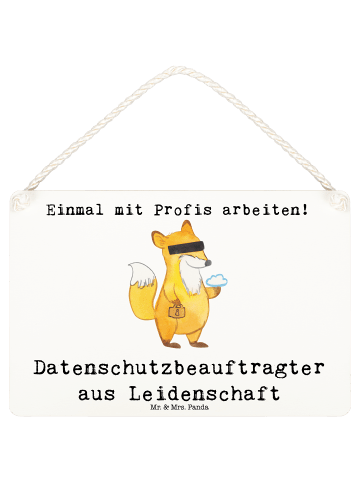 Mr. & Mrs. Panda Holzschild Datenschutzbeauftragter Leidenschaft... in Weiß