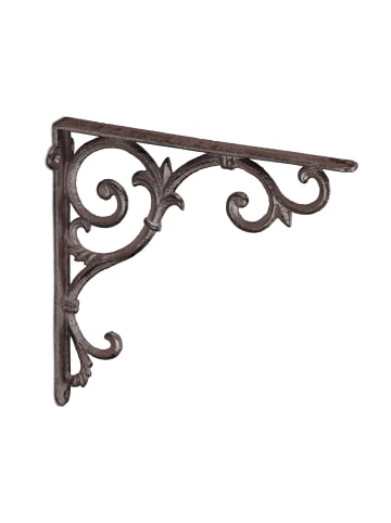 relaxdays 6 x Regalwinkel "Barocke Ornamente" in Braun