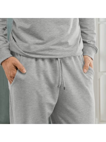Erwin Müller Sweat Freizeithose, lang in grau meliert