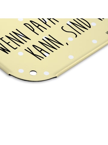 Mr. & Mrs. Panda Blechschild Wenn Papa es nicht reparieren kann,... in Gelb Pastell