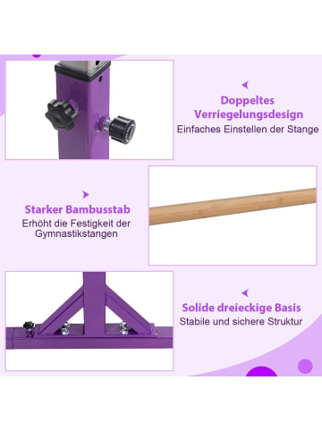 COSTWAY Gymnastik Turnreck bis 100kg belastbar in Lila