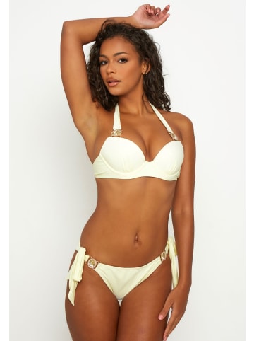 Moda Minx Bikini Hose Amour seitlich gebunden in Beige