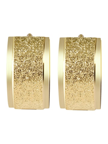 Adeliás Damen Ohrringe – Klappcreole aus Edelstahl in gold