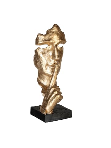 GILDE Skulptur Silence goldfarben - (H) 39 cm