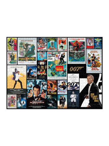 Winning Moves Puzzle - James Bond Movie Poster 1000 Teile - all 25 Bonds in bunt