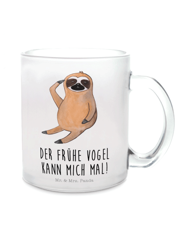 Mr. & Mrs. Panda Teetasse Faultier Vogel mit Spruch in Transparent