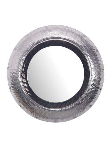 KADIMA DESIGN Wandspiegel 74 cm Metall Design Hängespiegel Silber, Aluminium