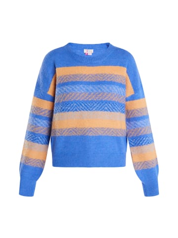 IZIA Damen Pullover in Blau Mehrfarbig