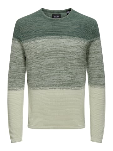 Only&Sons Dünner Langarm Strickpullover Rundhals Basic Sweater ONSPANTER in Grün