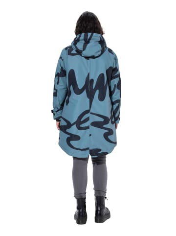 Ulla Popken Mantel in grau türkis