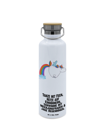 Mr. & Mrs. Panda Trinkflasche Einhorn Pegasus mit Spruch in Weiß