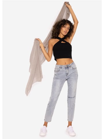 SASSYCLASSY Musselin Schal in Grau