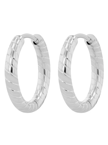 Adeliás Adeliás Damen Creolen aus poliertem Edelstahl in silber