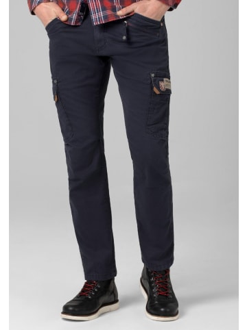 Timezone Hose Regular Fit mittlere Bundhöhe Slim Legs in Dunkelblau