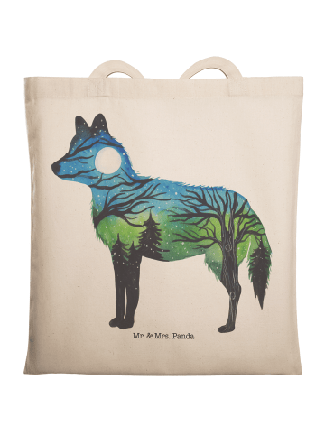 Mr. & Mrs. Panda Stofftragetasche Fuchs Landschaft mit Spruch in Bunt