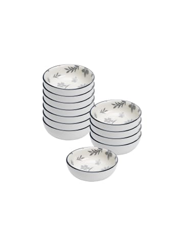 Ritzenhoff & Breker 12er Set Dipschalen Sendai Blume in ø 8 cm in grau