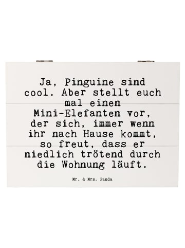 Mr. & Mrs. Panda Box mit Deckel Ja, Pinguine sind cool.... mit S... in Weiß