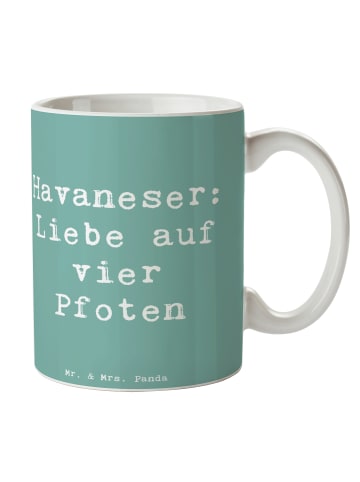 Mr. & Mrs. Panda Mug Spruch Havaneser Liebe mit Spruch in Meeresbrise