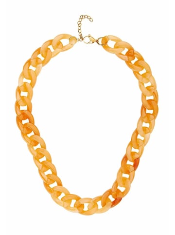 Gemshine Kette ohne Anhänger Bernstein Links in gold coloured
