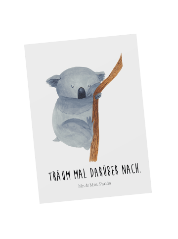 Mr. & Mrs. Panda Ansichtskarte Koalabär mit Spruch in Weiß