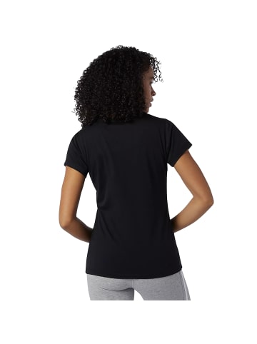 New Balance New Balance W Essentials Stacked Logo Tee in Schwarz