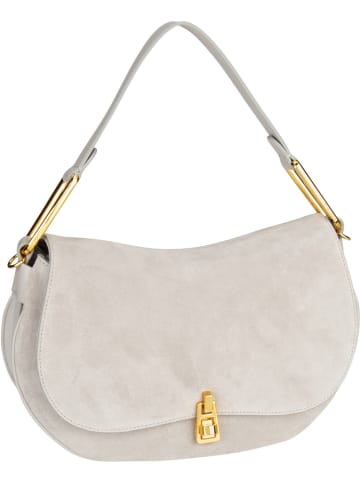 COCCINELLE Schultertasche Magie Suede 1803 in Light Grey