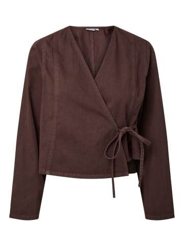 Pieces Wickelbluse in Hot Fudge