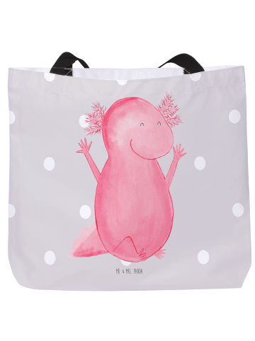 Mr. & Mrs. Panda Damen Schultertasche Axolotl Hurra ohne Spruch in Grau Pastell
