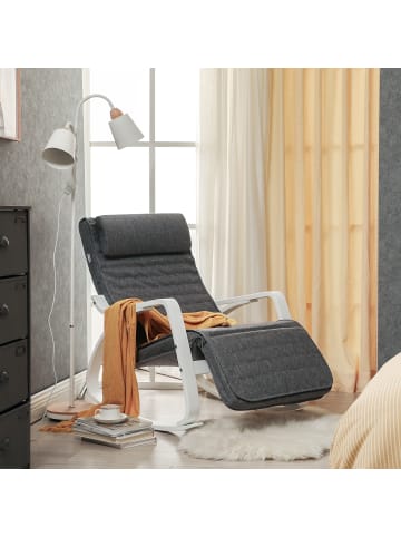 SONGMICS Schaukelsessel Teou in Dunkelgrau - (B)67 x (H)84 x (T)121.5 cm