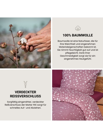 Schiesser Feinbiber-Bettwäsche-Set Runa in Rosa