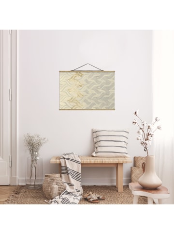 WALLART Stoffbild mit Posterleisten - Chenille I in Creme-Beige