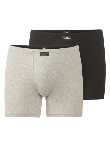 Götzburg Boxershort 2er Pack in Hellgrau/Schwarz