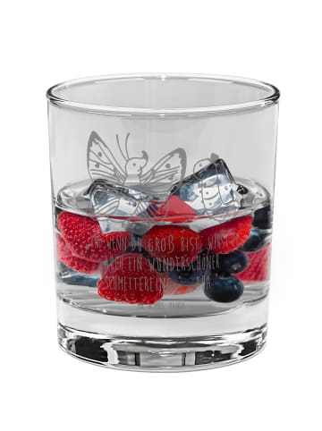 Mr. & Mrs. Panda Tumbler Raupe Schmetterling mit Spruch in Transparent