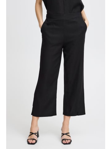 Fransa Leinenhose in schwarz