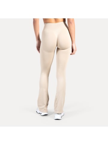 SMILODOX Schlaghose Leggings Aylin Scrunch in Taupe