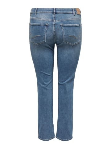 ONLY Carmakoma Straight Leg Jeans Übergröße Plus Size Denim Hose CARALICIA in Blau