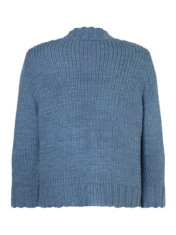 More & More verschlusslose Kurz-Strickjacke in autumn blue